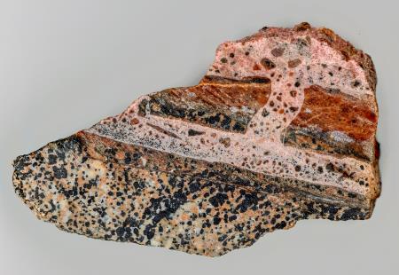 SCH2, type II schallerite veins, pink rhodonite, franklinite-willemite ore, Franklin mine, Franklin NJ