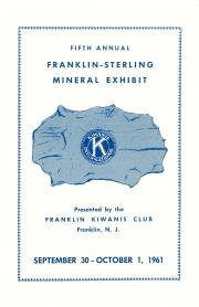 Fifth Annual Franklin-Sterling Mineral Exhibit - 1961 (Incomplete)