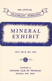 10th Annual Franklin-Sterling Mineral Exhibit - 1966