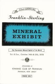 22nd Annual Franklin-Sterling Mineral Exhibit - 1978