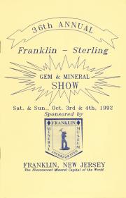 36th Annual Franklin-Sterling Gem and Mineral Show - 1992