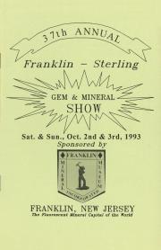 37th Annual Franklin-Sterling Gem and Mineral Show - 1993
