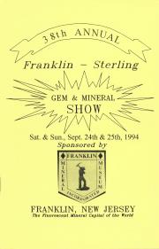 38th Annual Franklin-Sterling Gem and Mineral Show - 1994