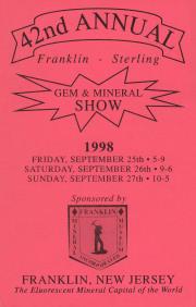 42nd Annual Franklin-Sterling Gem and Mineral Show - 1998