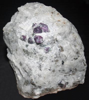Corundum crystals in franklin marble matrix, Franklin Quarry, Franklin