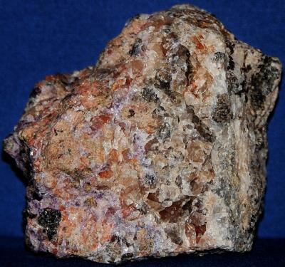 Fluorite, calcite, garnet from Franklin, NJ.