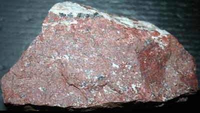 "Brick red" willemite, calcite, franklinite, Sterling Hill Mine
